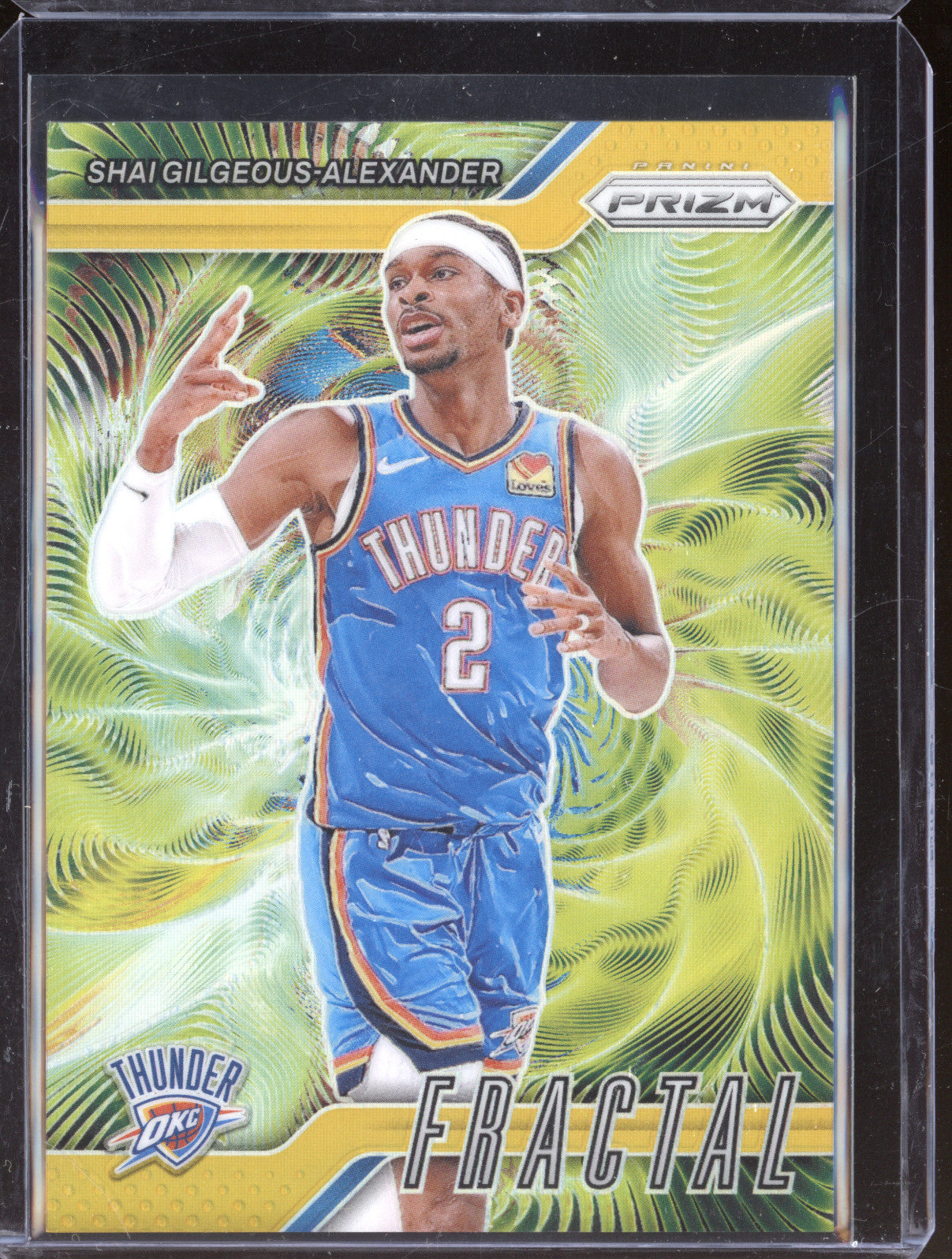 Shai Gilgeous-Alexander 2024-25 Panini Prizm 1 Fractal Gold 6/10