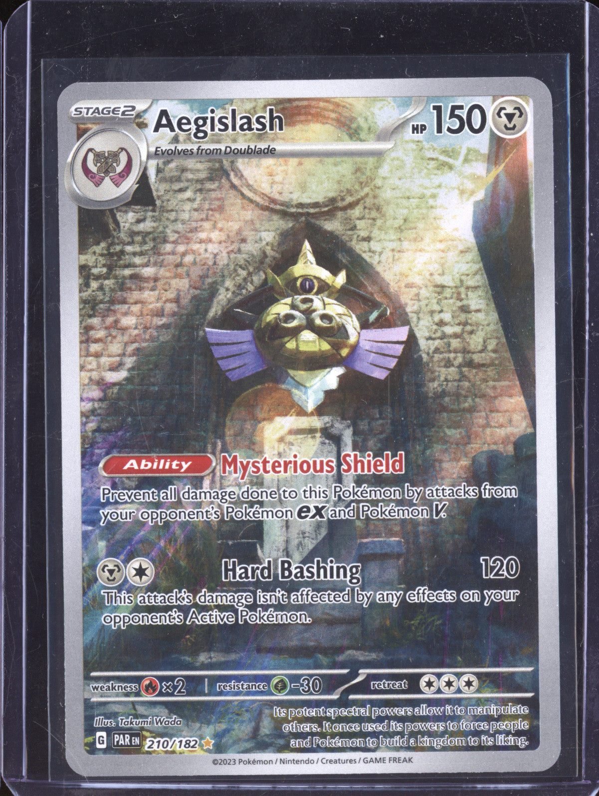 Aegislash 2023 Pokemon Paradox Rift 210/182 Illustration Rare