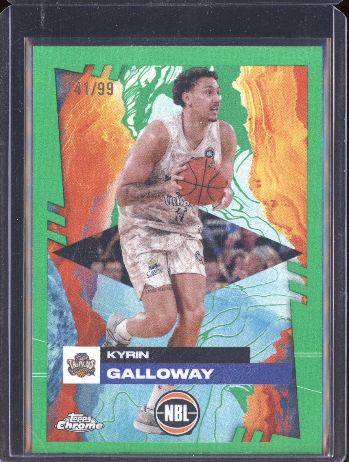 Kyrin Galloway 2024 Topps Chrome NBL 27 Green Refractor 41/99