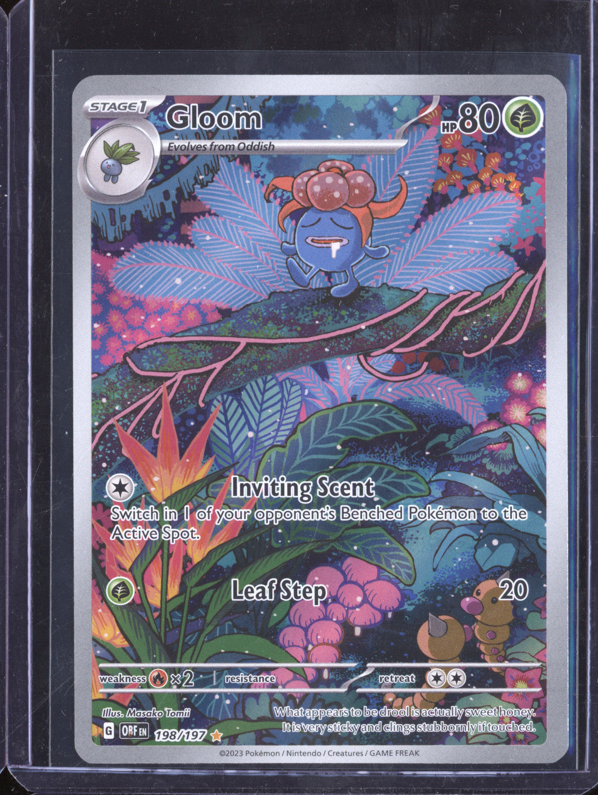 Gloom 2023 Pokemon Obsidian Flames 198/197 Illustration Rare