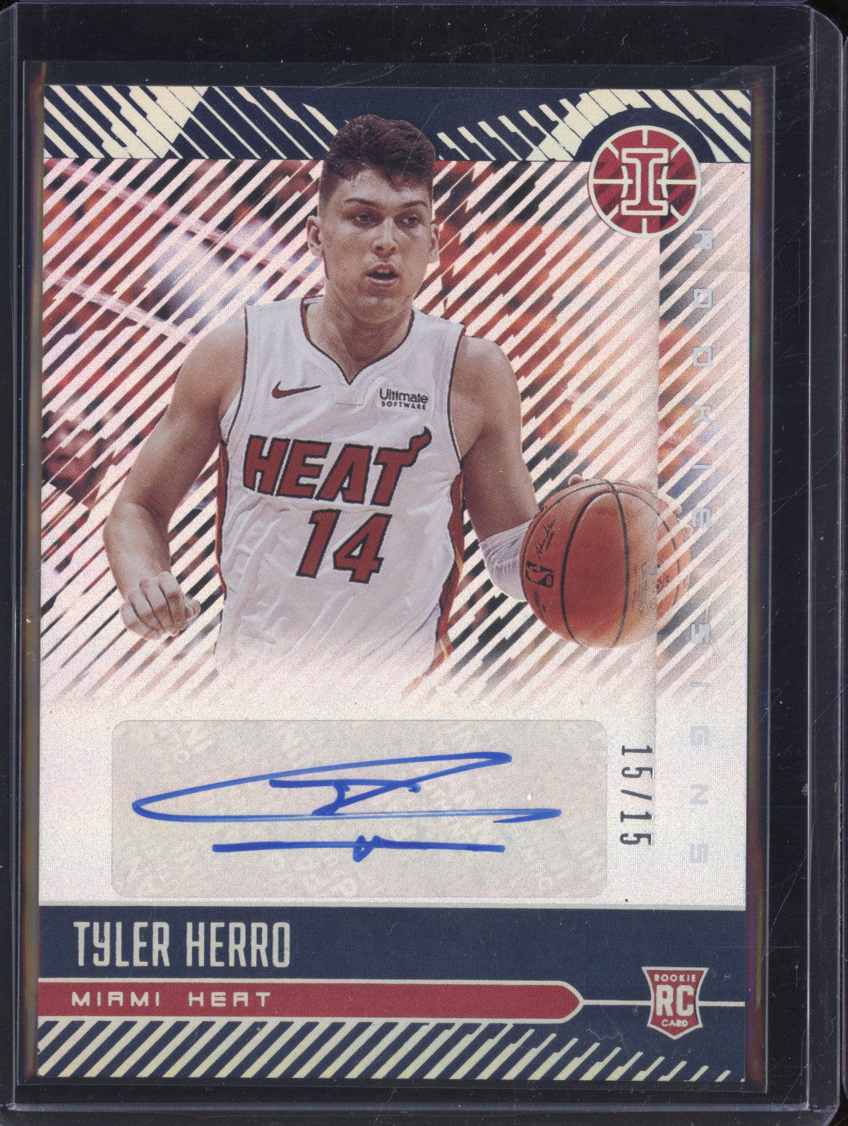 Tyler Herro 2019-20 Panini Illusions RS-THR Rookie Signs Auto Sapphire RC 15/15