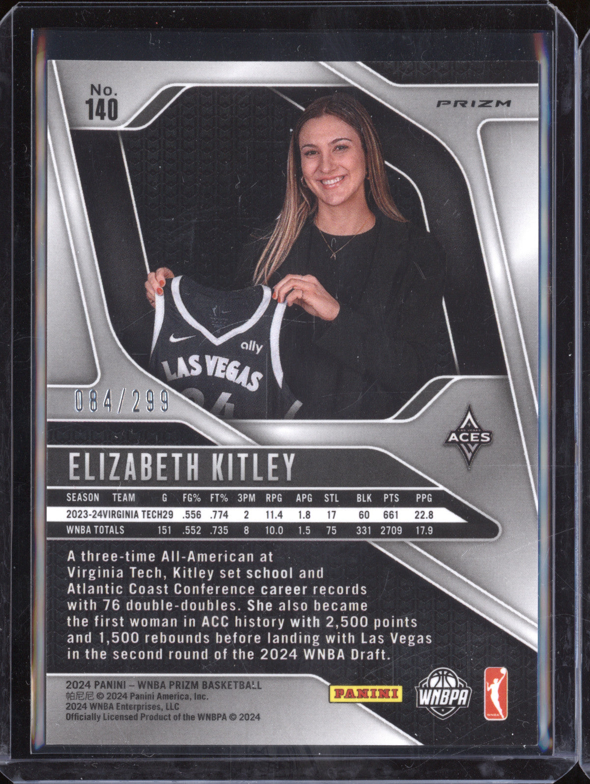 Elizabeth Kitley 2024 Panini WNBA Prizm 140 Red RC 84/299