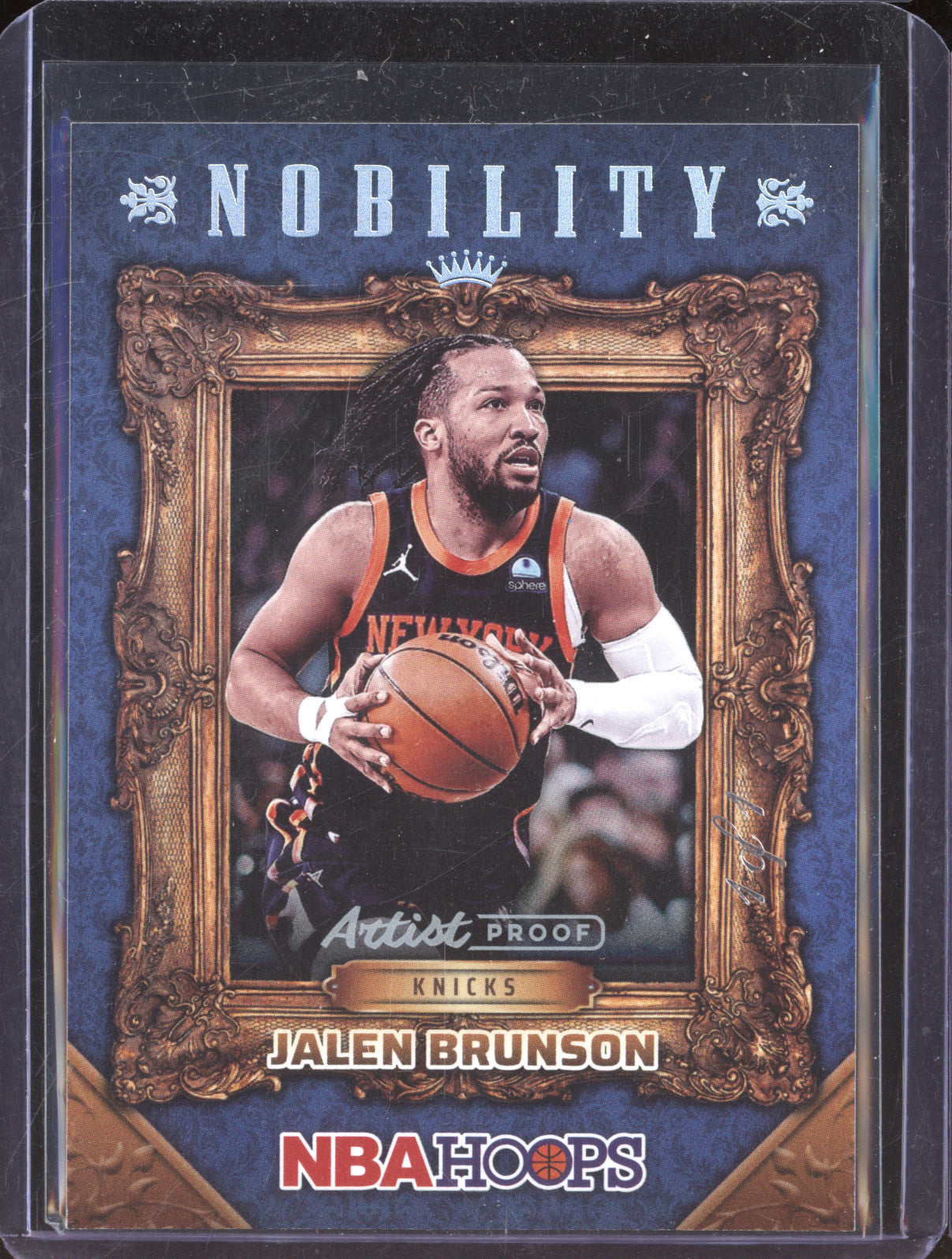 Jalen Brunson 2024-24 Panini Hoops 10 Nobility Artist Proof 1/1
