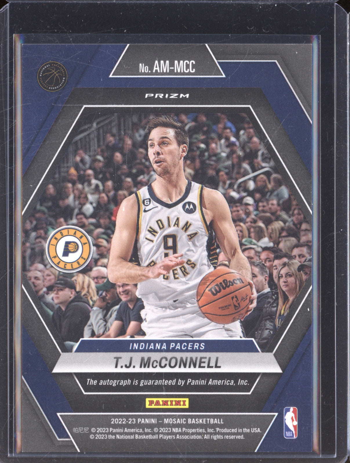 T.J. McConnell 2022-23 Panini Mosaic AM-MCC Choice Auto