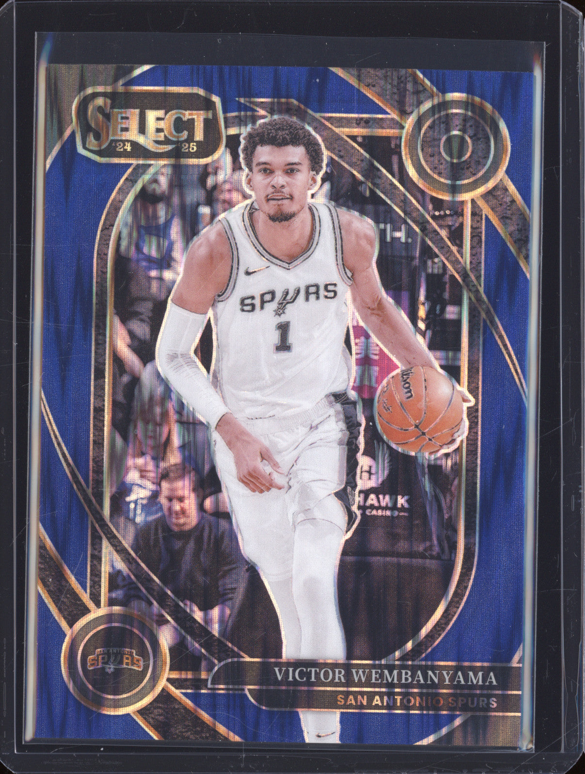 2024 Panini Select 229 Victor Wembanyama Blue Flash Courtside 63/99