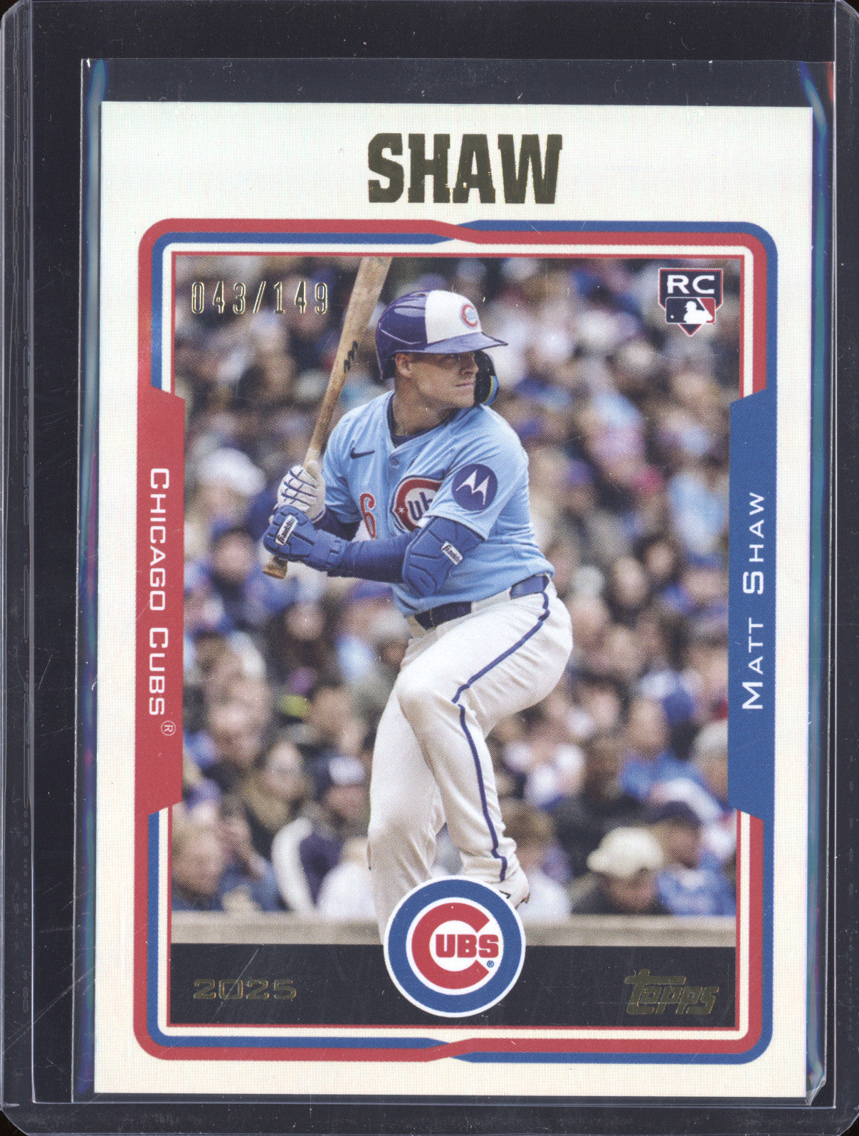 Matt Shaw 2025 Topps Archives 263 Rainbow Foilboard /149