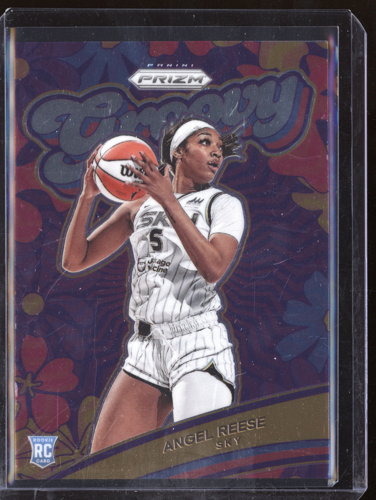 Angel Reese 2024 Panini WNBA Prizm 12 Groovy RC