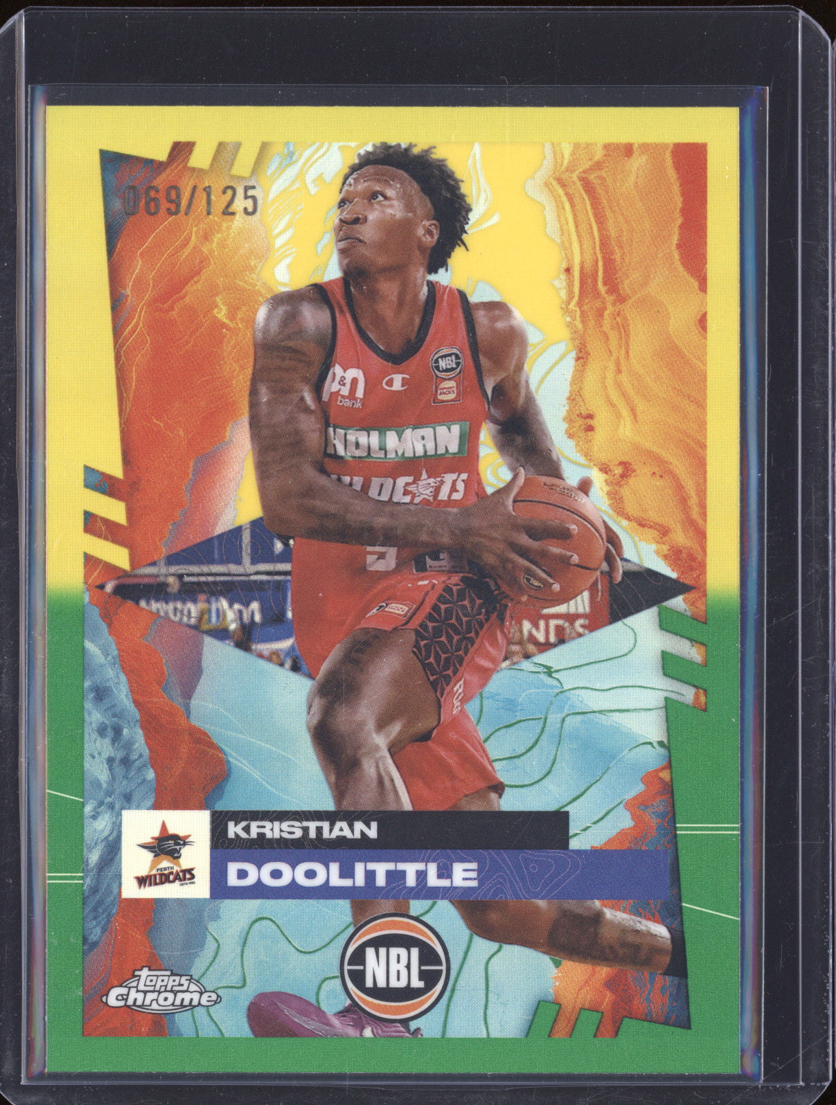 Kristian Doolittle 2024 Topps Chrome NBL 66 Golden Wattle Refractor 069/125