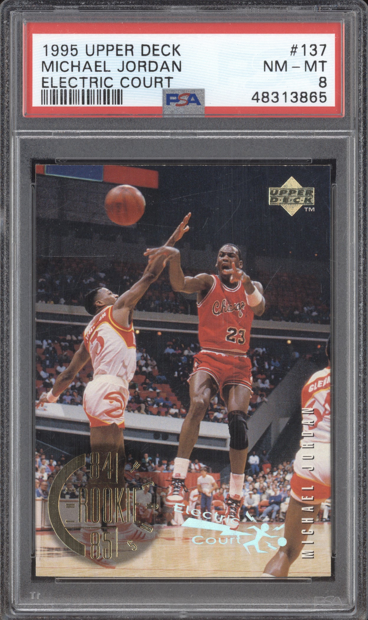1995 Upper Deck The Rookie Years 137 Michael Jordan Electric Court PSA 8