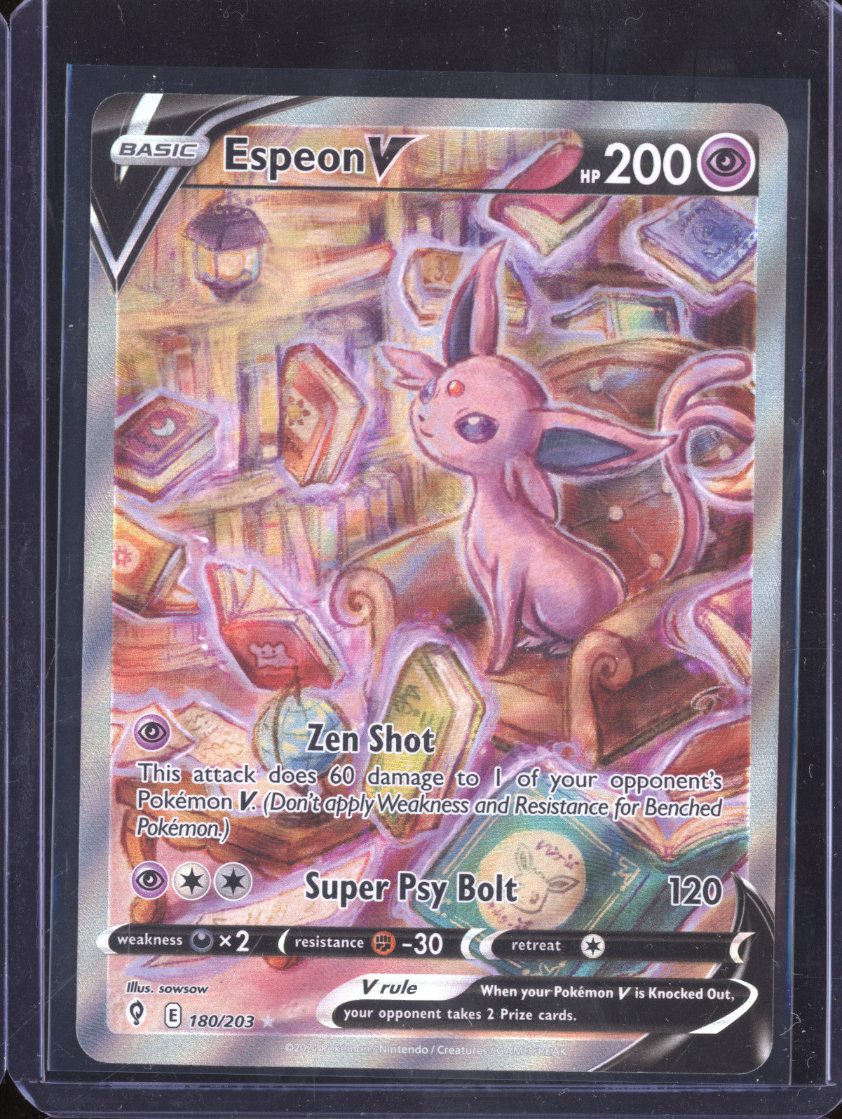 Espeon V 2021 Pokemon Evolving Skies 180/203 Ultra Rare