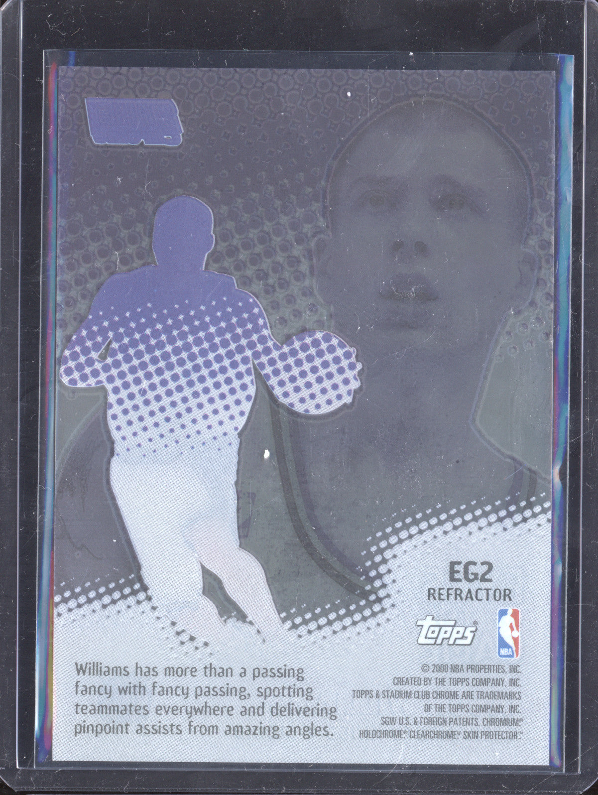 Jason Williams 1999-00 Topps Stadium Club Chrome EG2 Eyes of the Game Refractor