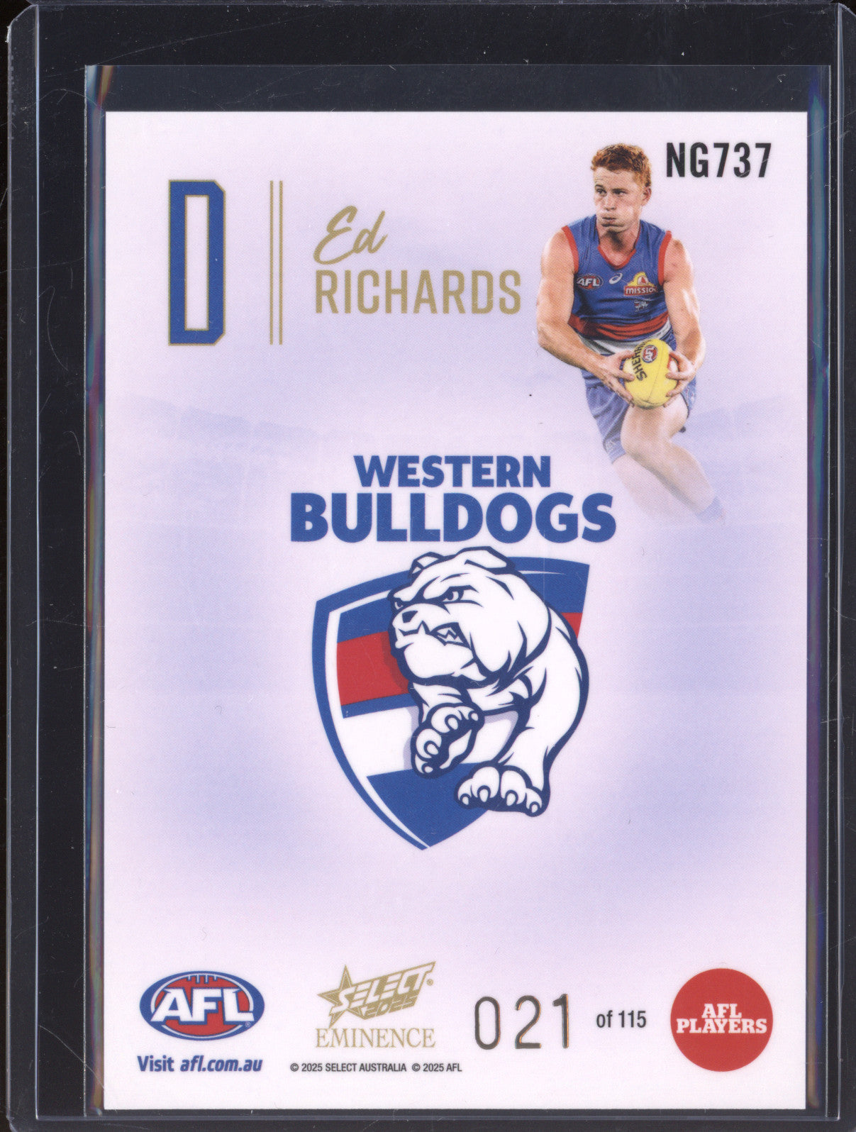 2025 AFL Select Eminence Nameplate NG737 Ed Richards 021/115
