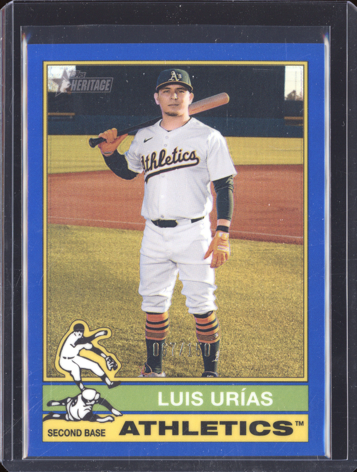 Luis Urias 2025 Topps Heritage High Number 505 Blue /150