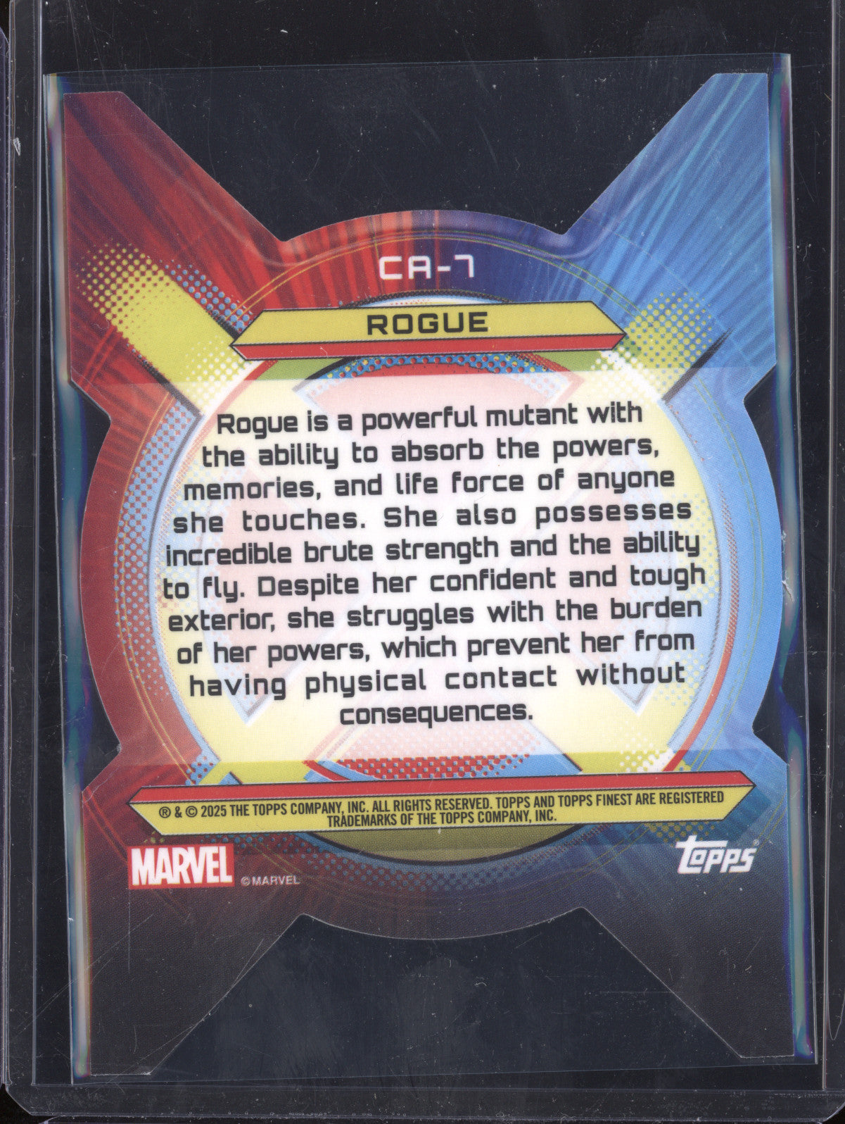 Rogue 2025 Topps Finest X-Men 97 CA-7 Children of Atom Die-Cut