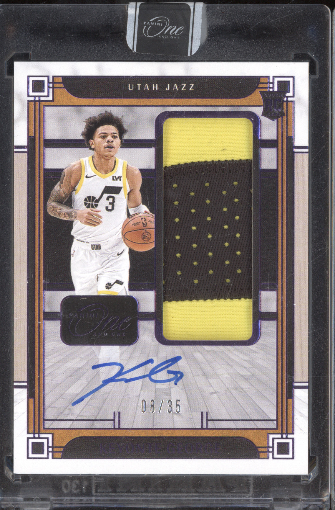 Keyonte George 2023-24 Panini One and One RJJ-KYG Rookie Jersey Auto Purple /35