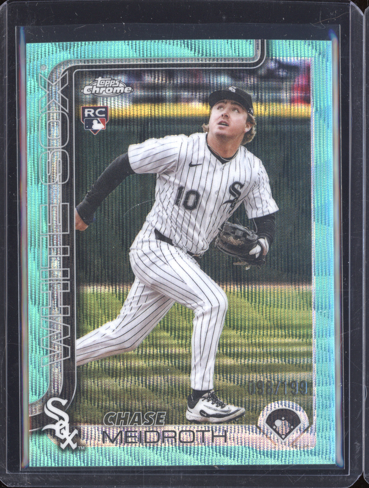 Chase Meidroth 2025 Topps Chrome Update USC75 Aqua Wave Refractor RC /199