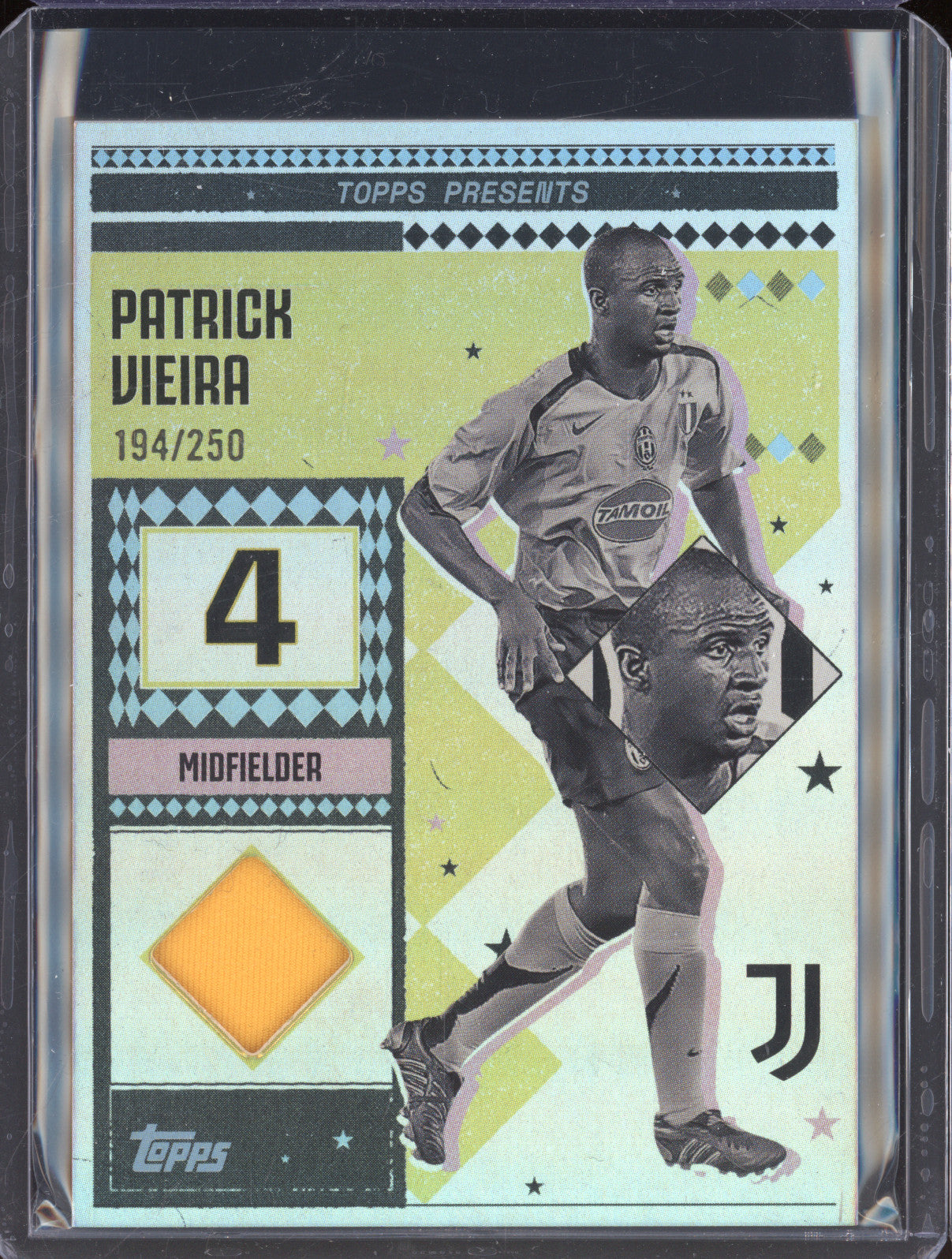 Patrick Vieira 2024-25 Topps Team Set Juventus FC LR-PV Vintage Lady Relic /250