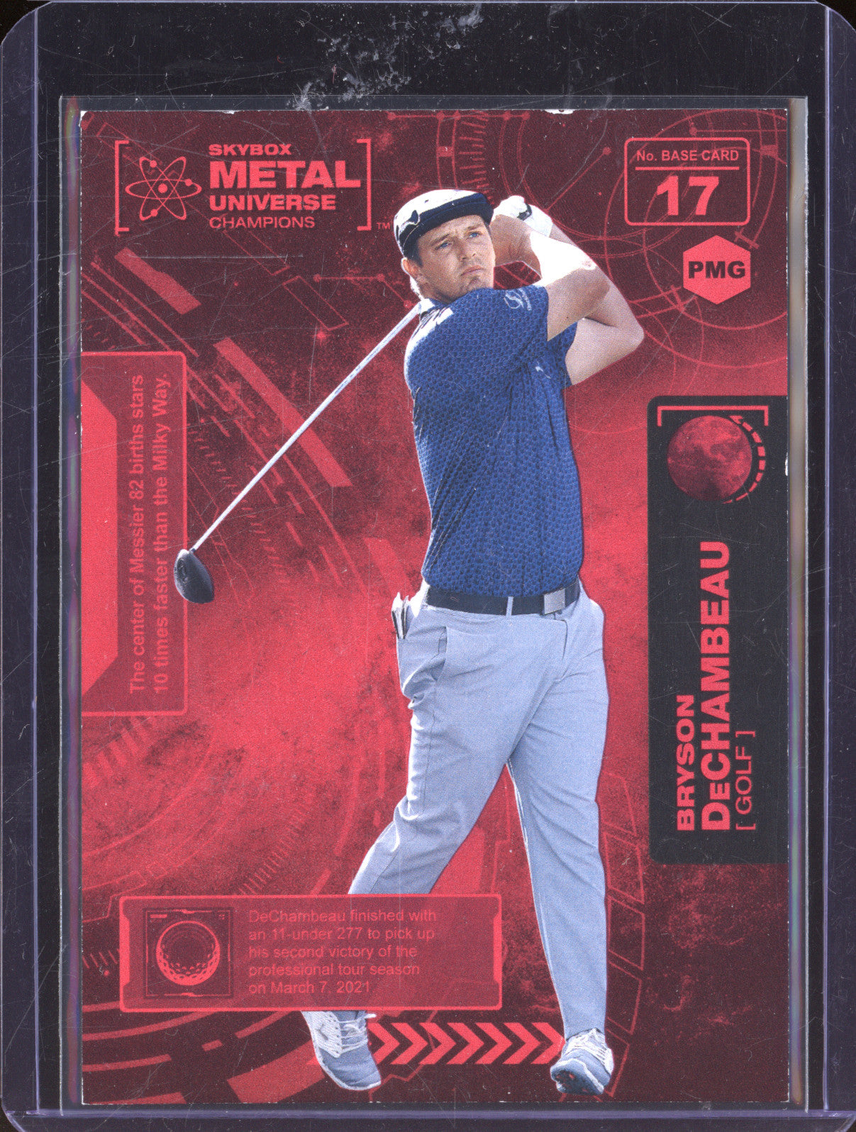 Bryson DeChambeau 2021 Skybox Universe Champions 17 Red Precious Metal Gems /150