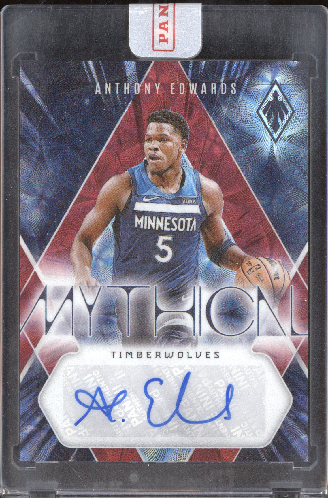 Anthony Edwards 2023-24 Panini Phoenix MA-ANT Mythical Autographs Blue 9/25