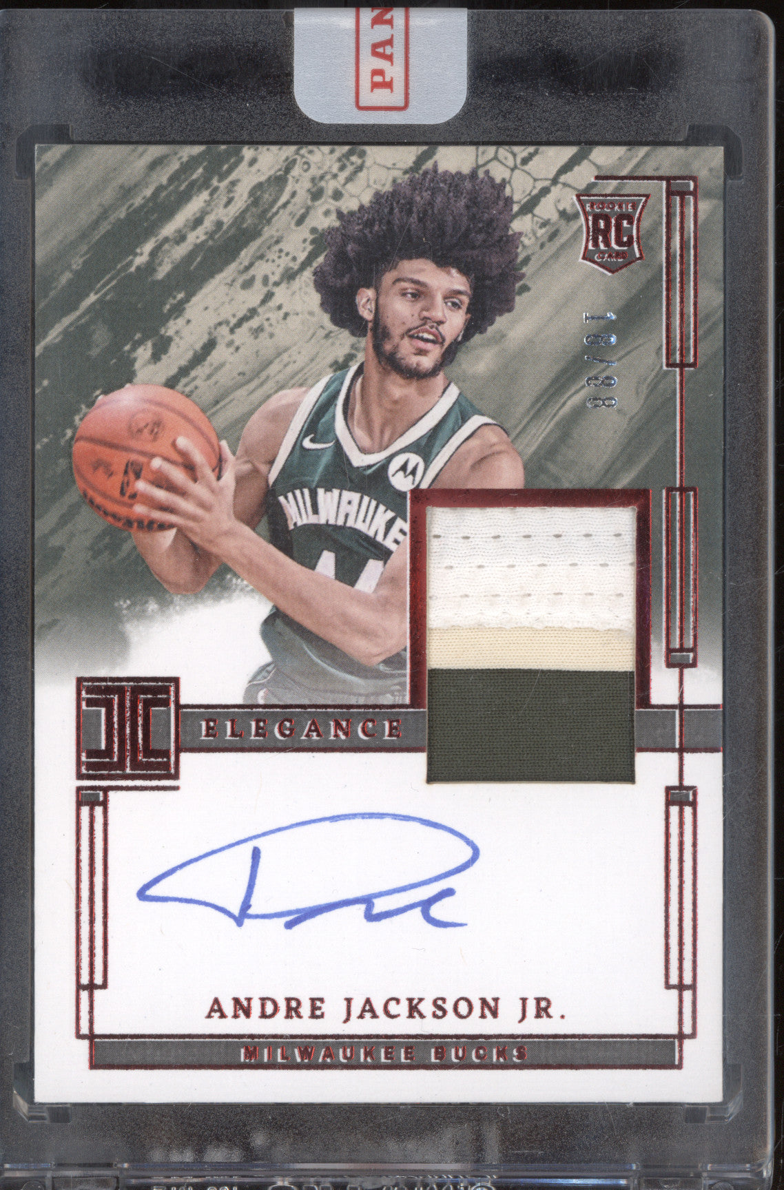 Andre Jackson Jr 2023-24 Panini Impeccable Elegance Rookie Patch Auto Int /88