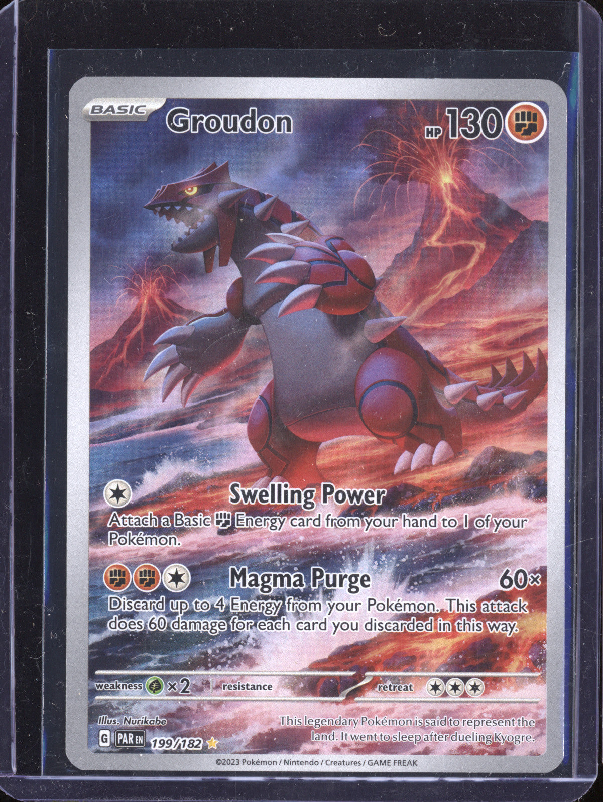 Groudon 2023 Pokemon Paradox Rift 199/182 Illustration Rare