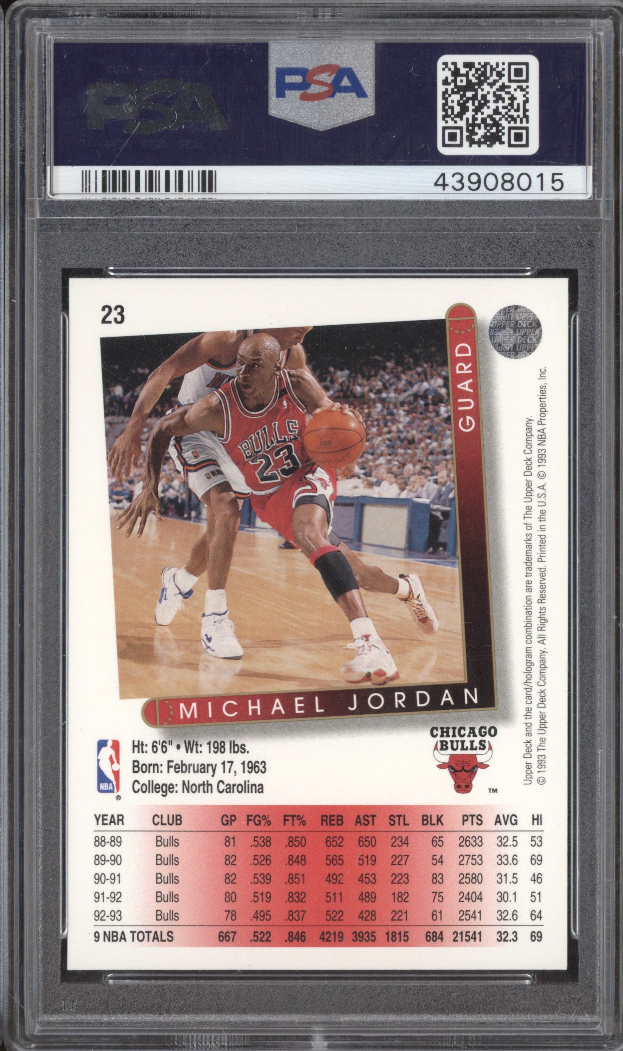 Michael Jordan 1993-94 Upper Deck 23 PSA 10