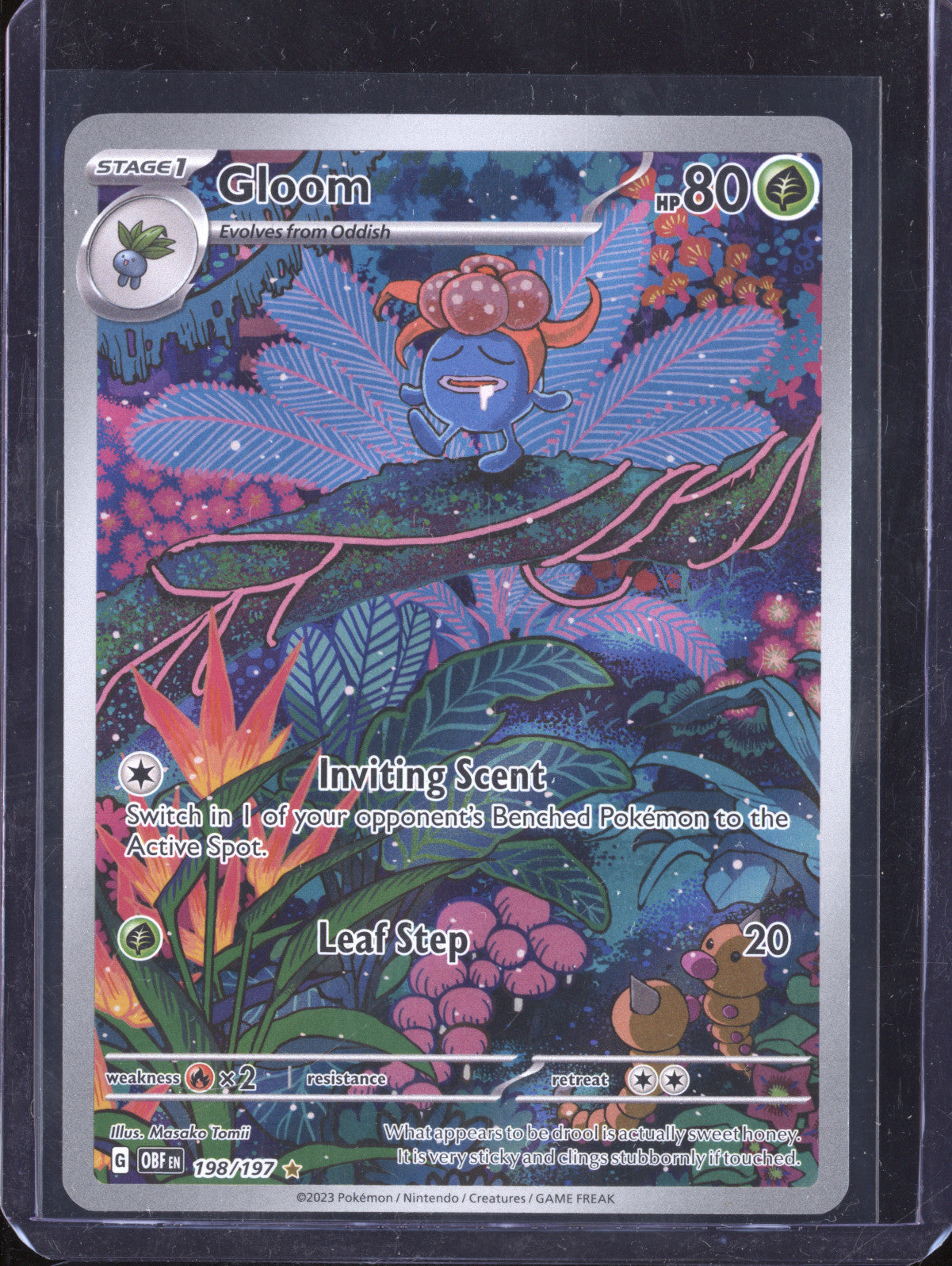 Gloom 2023 Pokemon Obsidian Flames 198/197 Illustration Rare