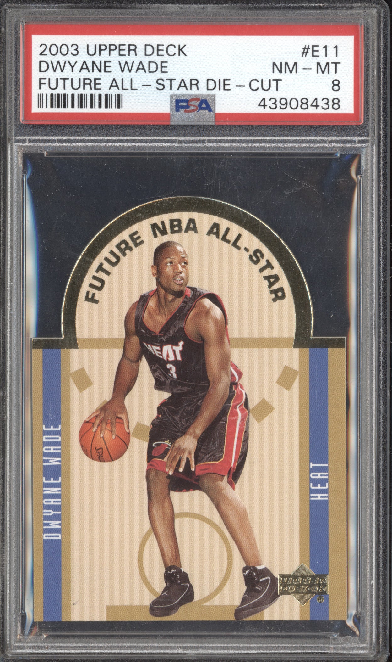 Dwyane Wade 2003-04 Upper Deck E11 Future All-Star Die-Cut RC PSA 8