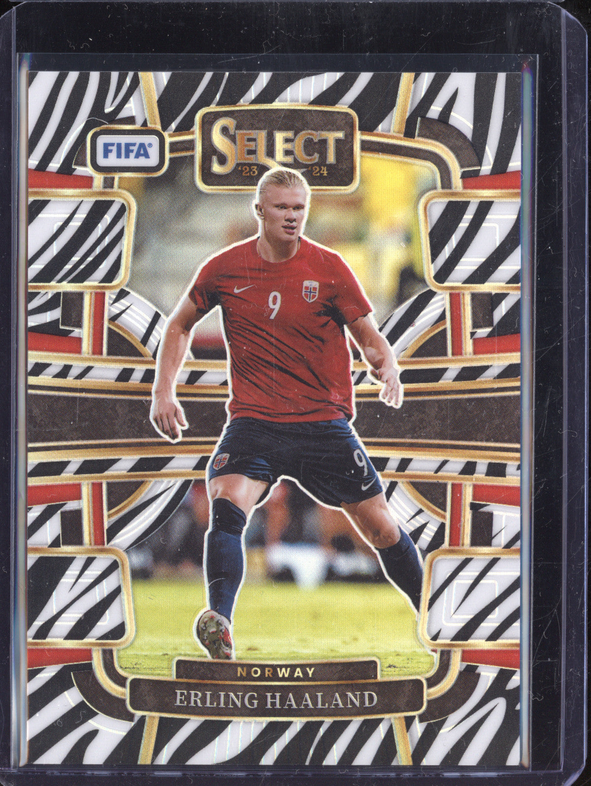Erling Haaland 2023-24 Panini Select FIFA 93 Zebra 13/25