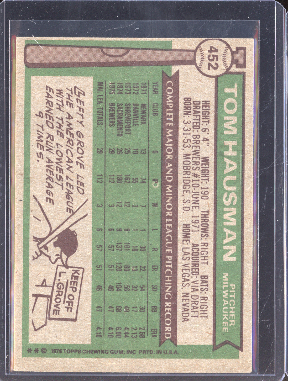 Tom Hausman 2025 Topps Archives 452 50th Anniversary