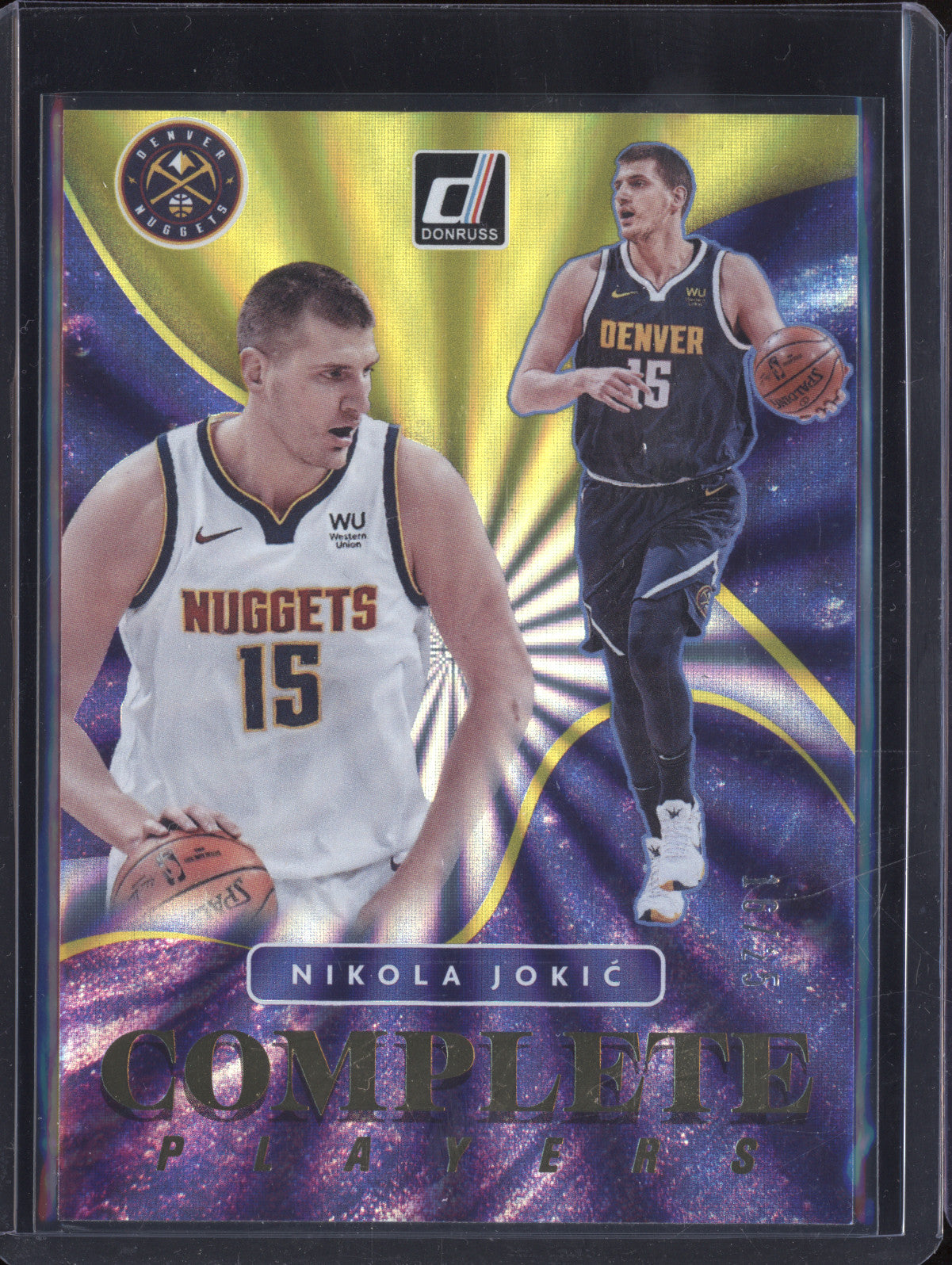 Nikola Jokic 2021-22 Panini Donruss 17 Complete Players Yellow Laser Holo 16/25