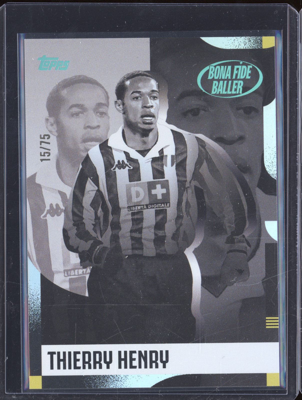 Thierry Henry 2024-25 Topps Team Set Juventus FC 50 Bona Fide Baller Aqua 15/75