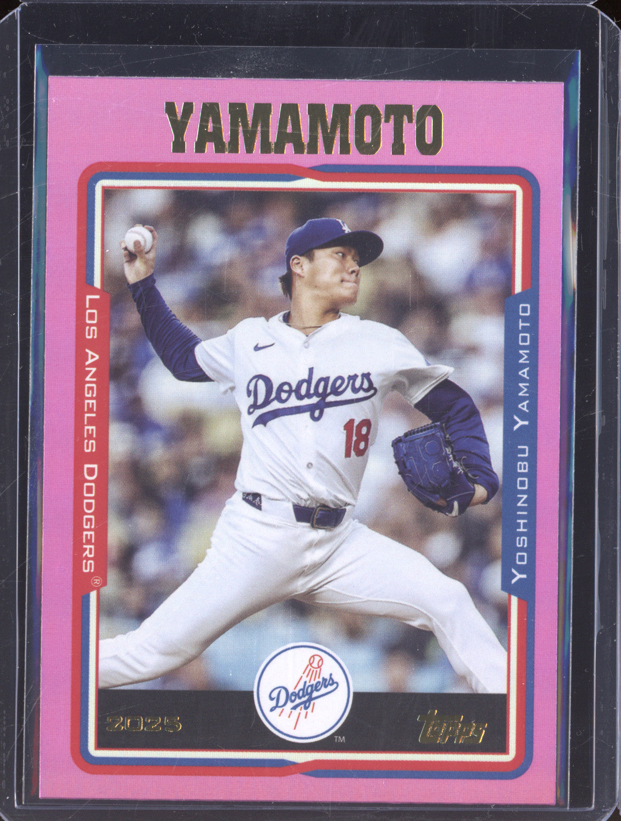 Yoshinobu Yamamoto 2025 Topps Archives 283 Pink Foilboard