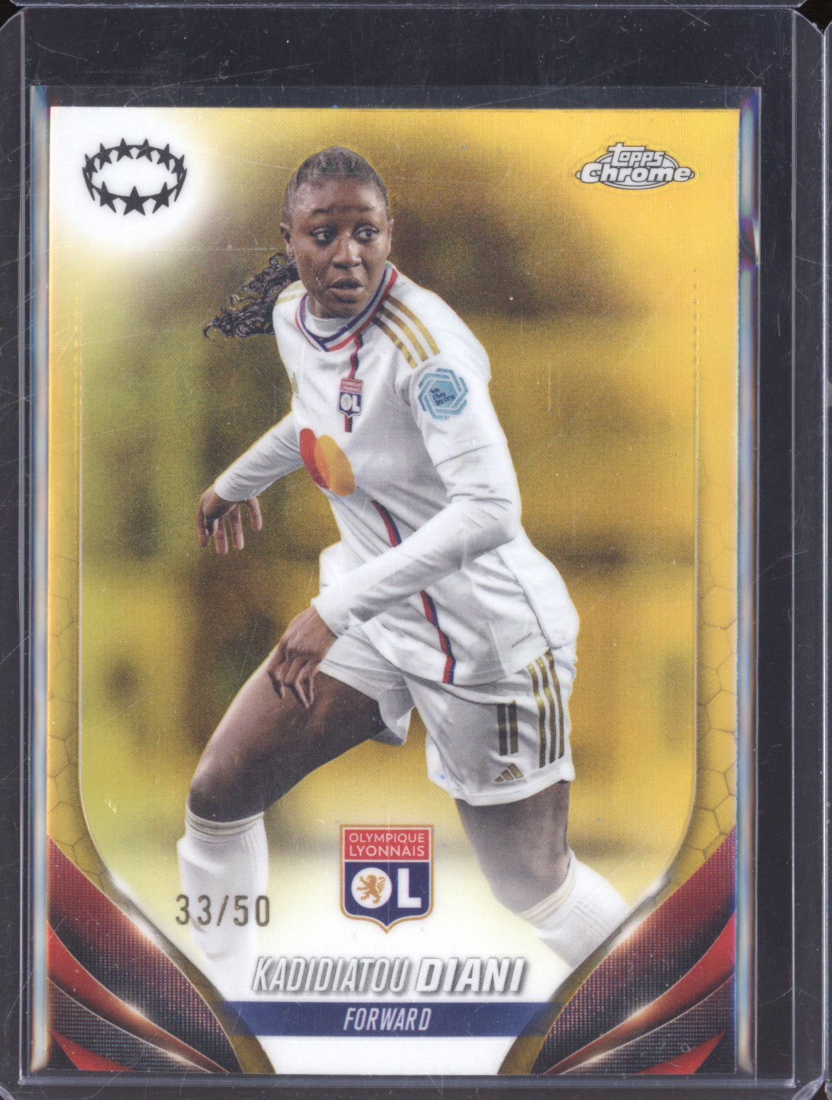 2023 Topps Chrome UEFA Women's Champions League Kadidiatou Diani Gold /50
