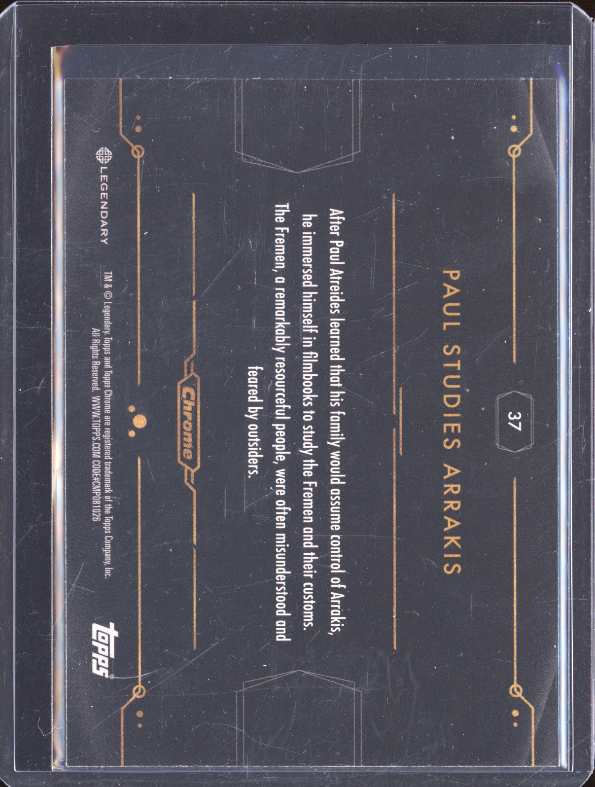 2024 Topps Chrome Dune 37 Paul Studies Arrakis Blue Wave /150