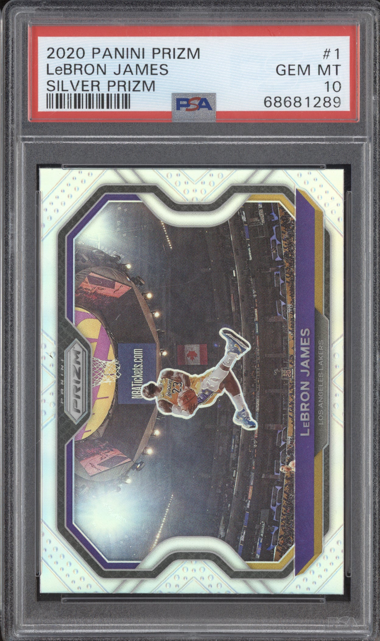 LeBron James 2020-21 Panini Prizm 1 Silver PSA 10