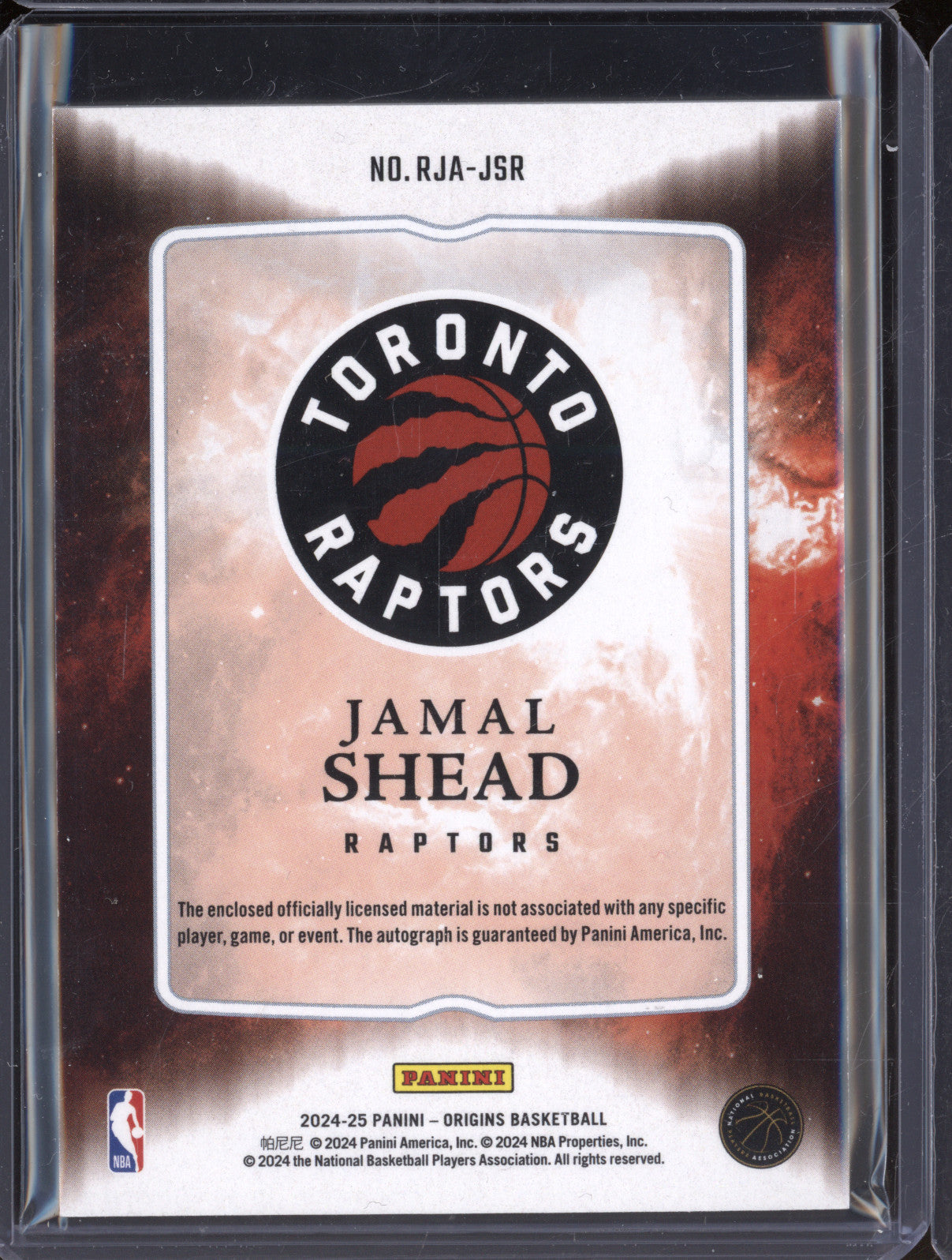 Jamal Shead 2024-25 Panini Origins RJA-JSR Rookie Jersey Auto Red RC 32/99