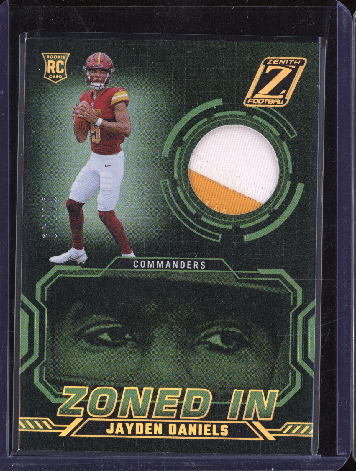 Jayden Daniels 2024 Panini Zenith ZI-JDS Zoned In Prime RC 4/49