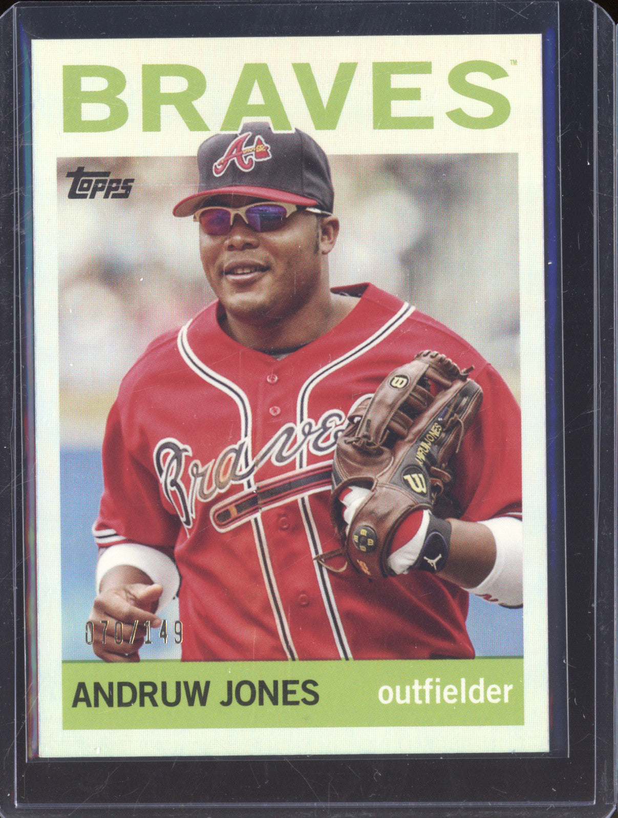 Andruw Jones 2025 Topps Archives Rainbow Foilboard /149