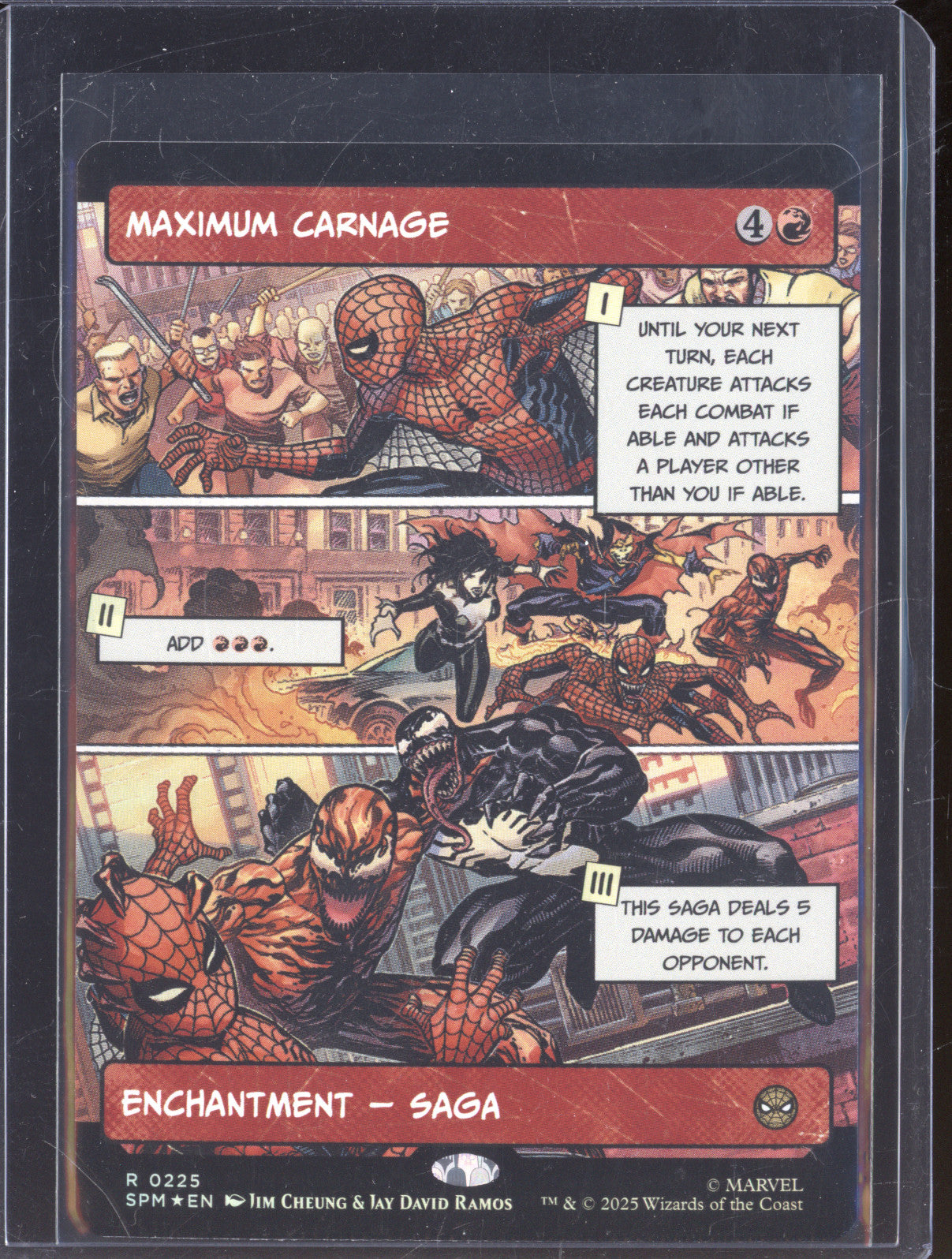 2025 MTG Marvel Spider-Man 0225 Maximum Carnage Borderless Foil