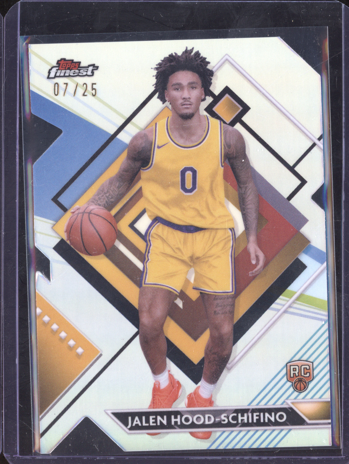 Jalen Hood-Schifino 2023-24 Topps Finest 283 Die-Cut Refractor RC 7/25