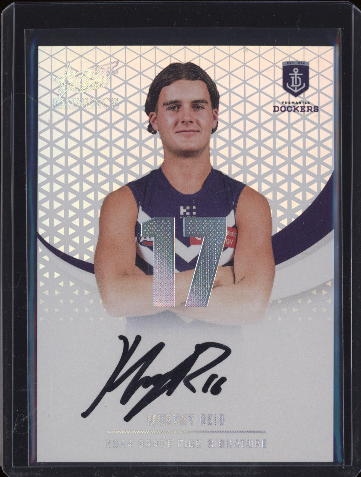 Murphy Reid 2024 AFL Select Eminence DPSP17 Draft Pick Signature Platinum 22/40