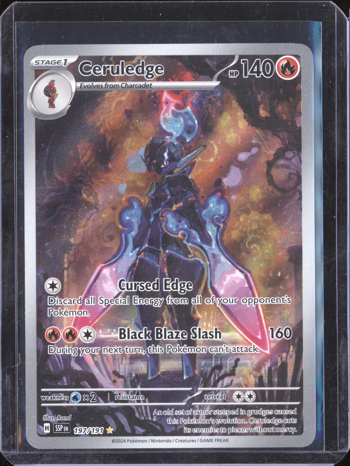 Ceruledge 2024 Pokemon Surging Sparks 197/191 Illustration Rare