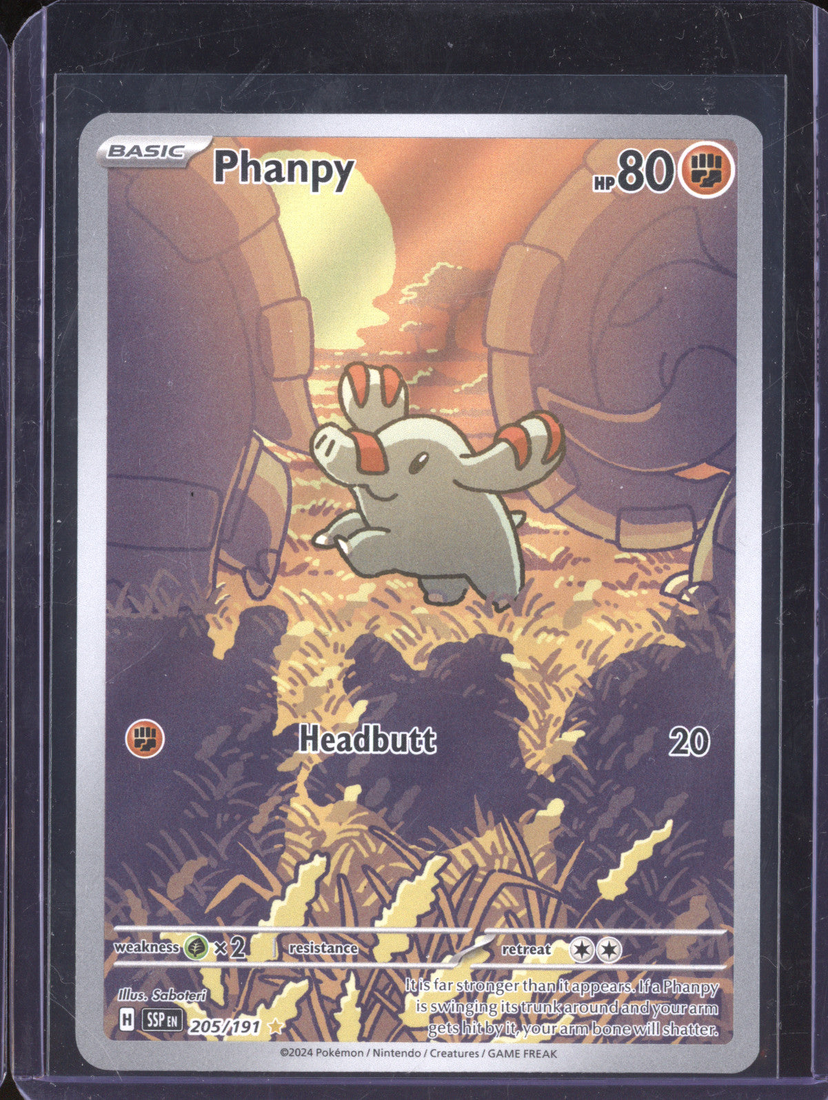 Phanpy 2024 Pokemon Surging Sparks 205/191 Illustration Rare