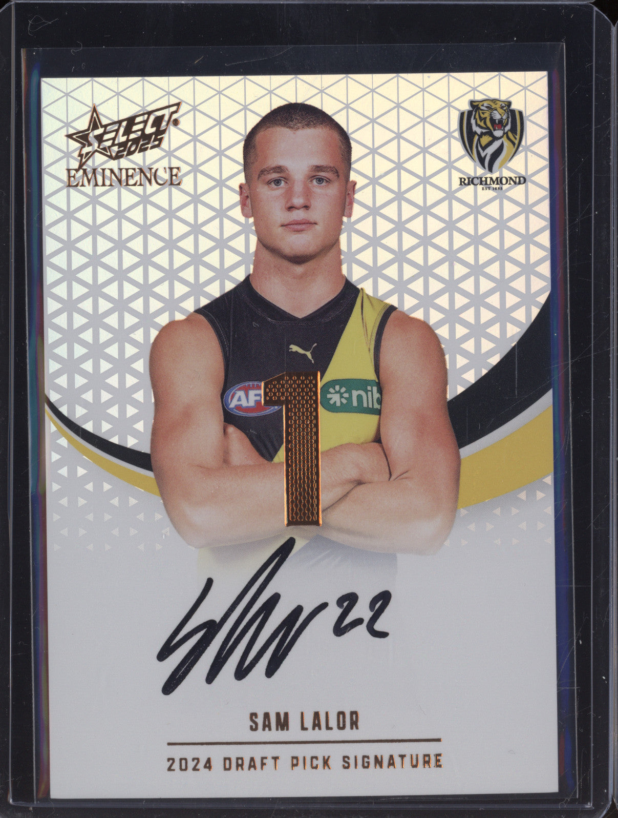 Sam Lalor 2024 AFL Select Eminence DPSC1 Draft Pick Signature Copper 149/195