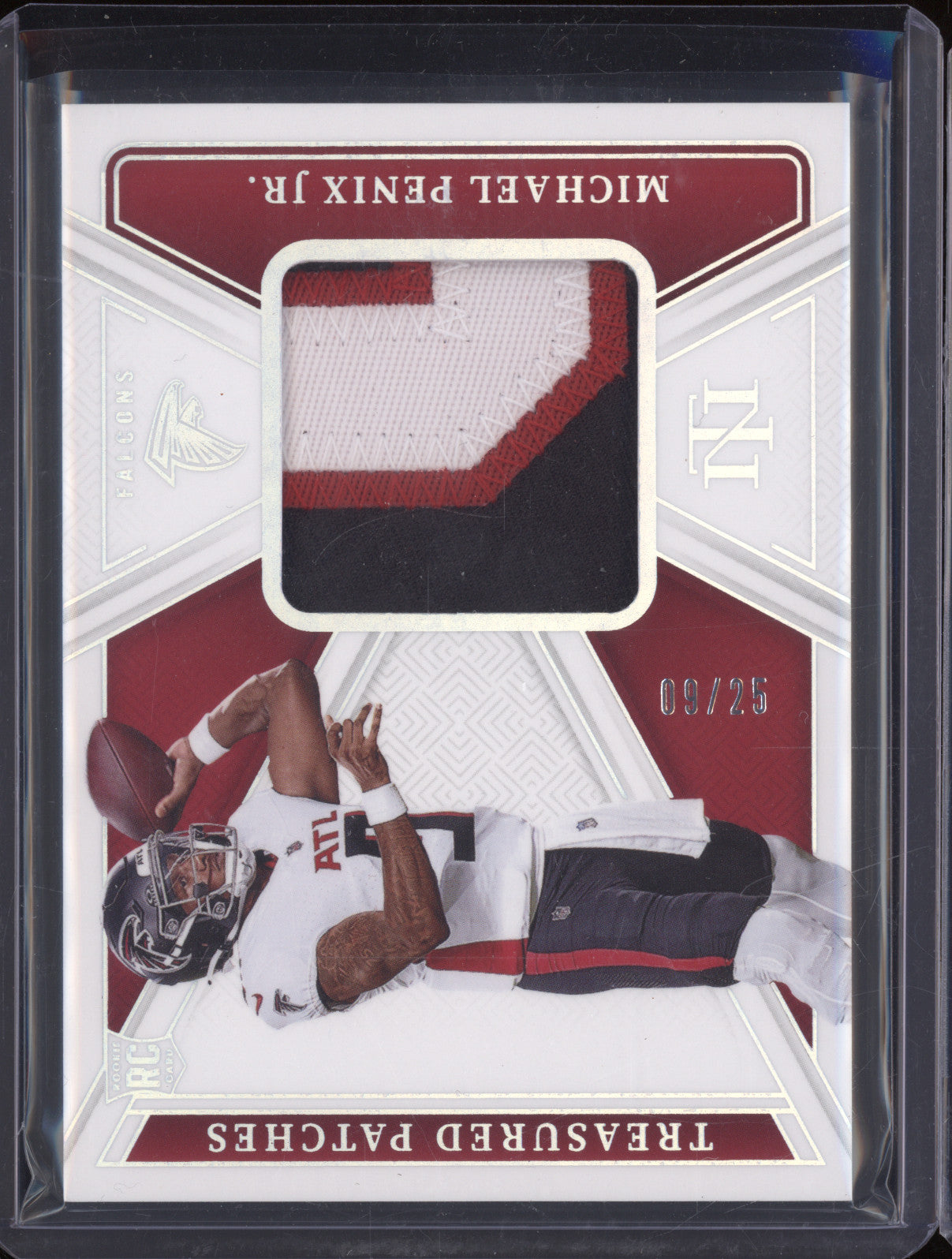 Michael Penix Jr 2024 Panini NT TP-MPJ Treasured Patches Silver RC 9/25