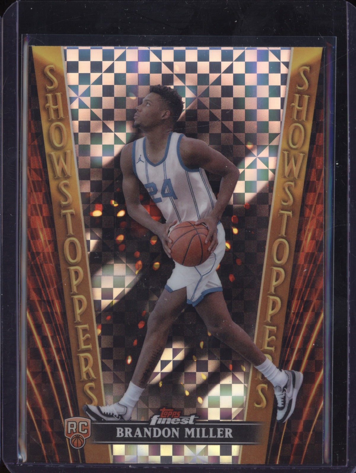 Brandon Miller 2023-24 Topps Finest SS-22 Showstoppers Checkerboard Refractor