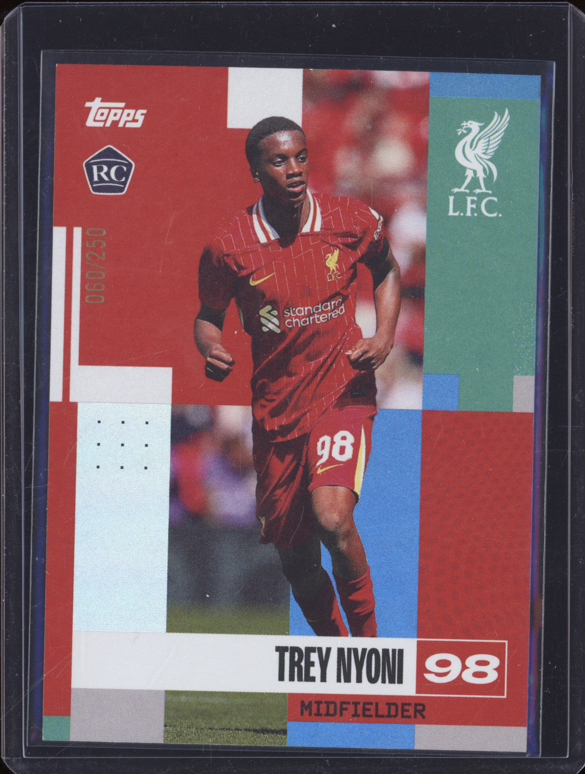 Trey Nyoni 2024-25 Topps Team Set Liverpool 25 Blue 60/250