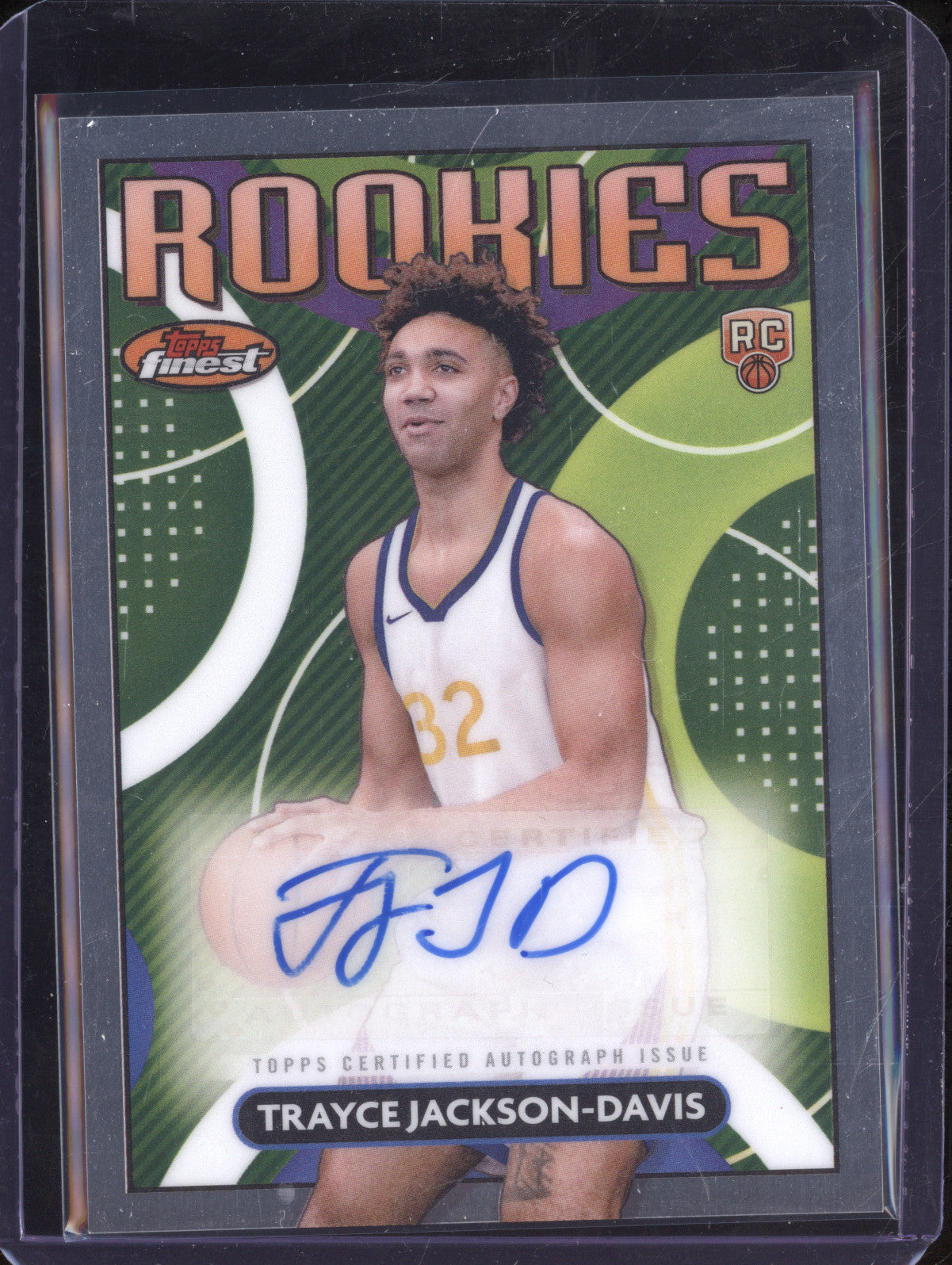 Trayce Jackson-Davis 2023-24 Topps Finest RFA-TJD Rookie Finest Auto RC