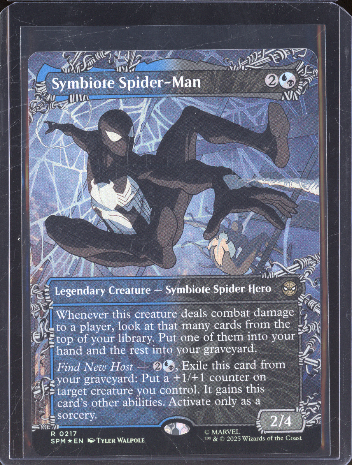 2025 MTG Marvel Spider-Man 0217 Symbiote Spider-Man Borderless Foil